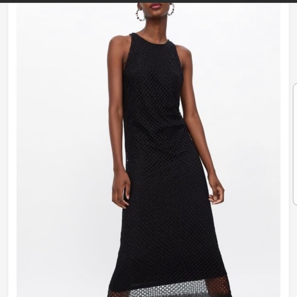 Zara Dresses & Skirts - Zara Black mesh net dress